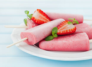 Erdbeereis und –milchshake