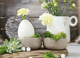 Floristische Tischdeko für Ostern
